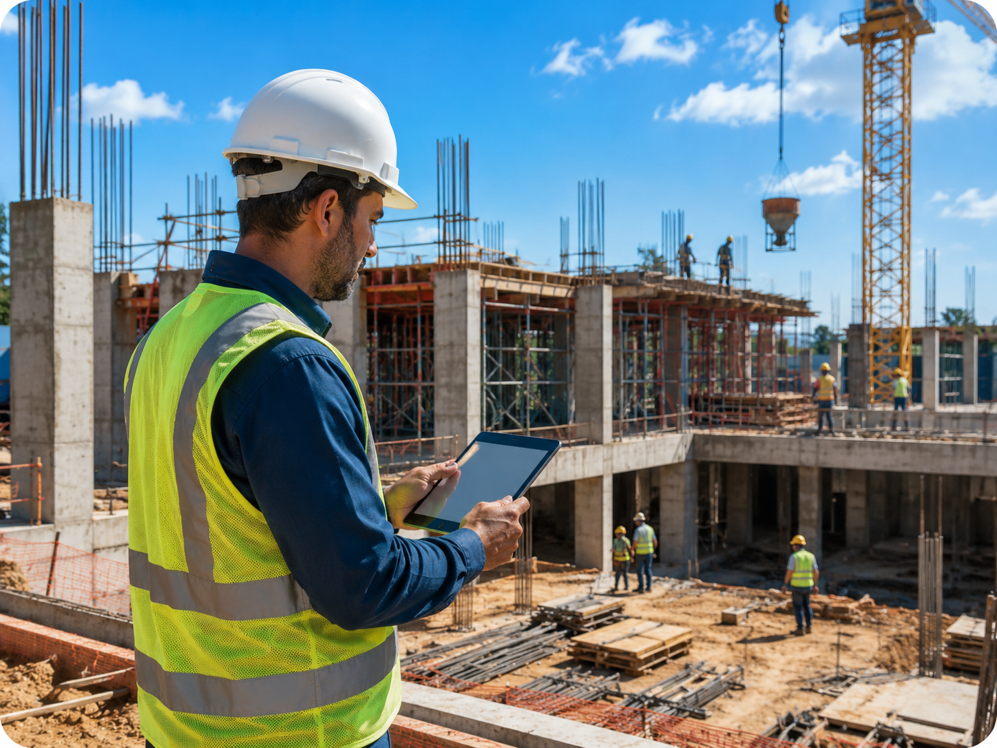 Acompanhamento de obra com suporte técnico de topografia e engenharia