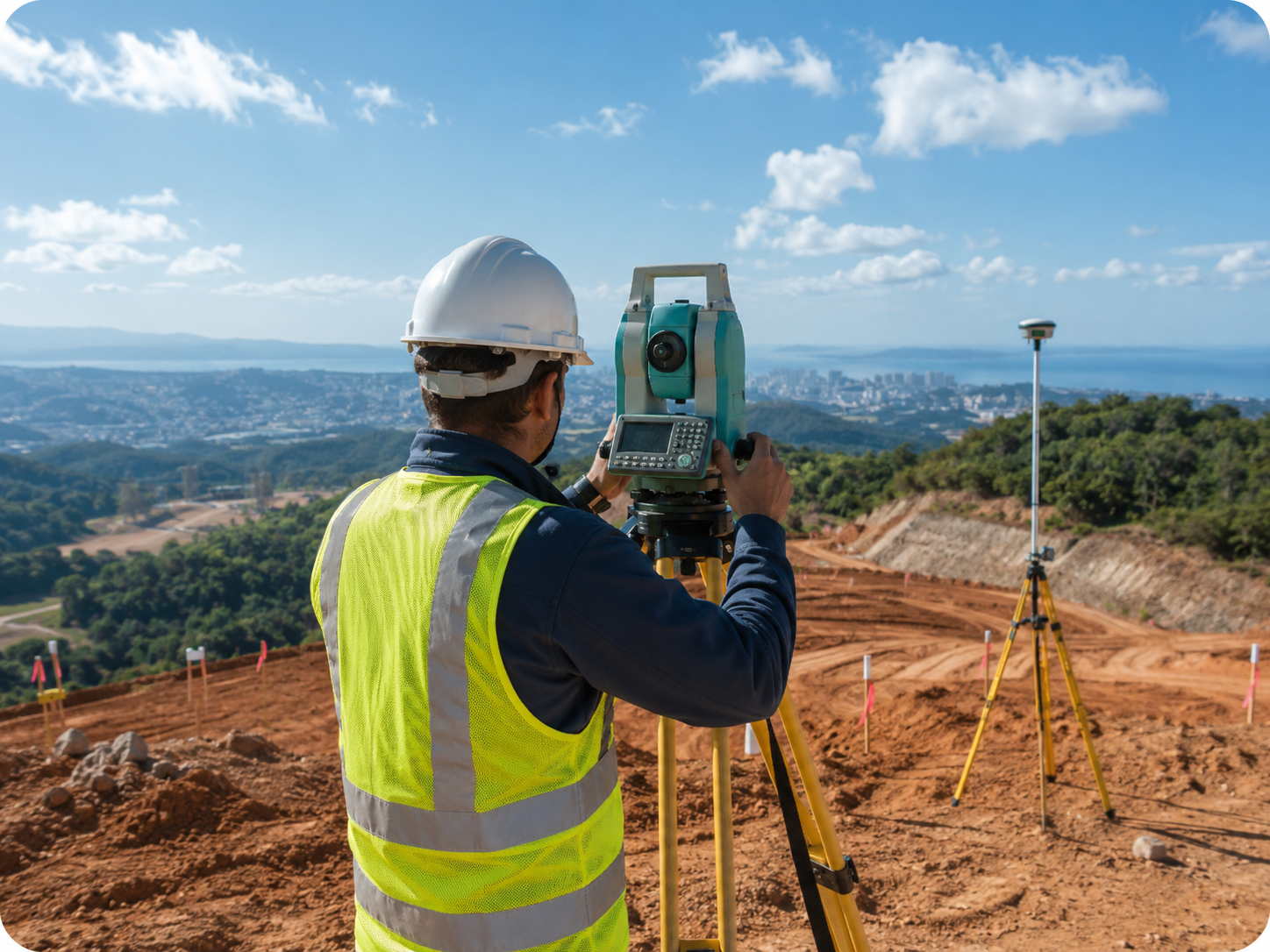 Levantamento topográfico para obras e terrenos realizado pela KGEO Engenharia e Topografia